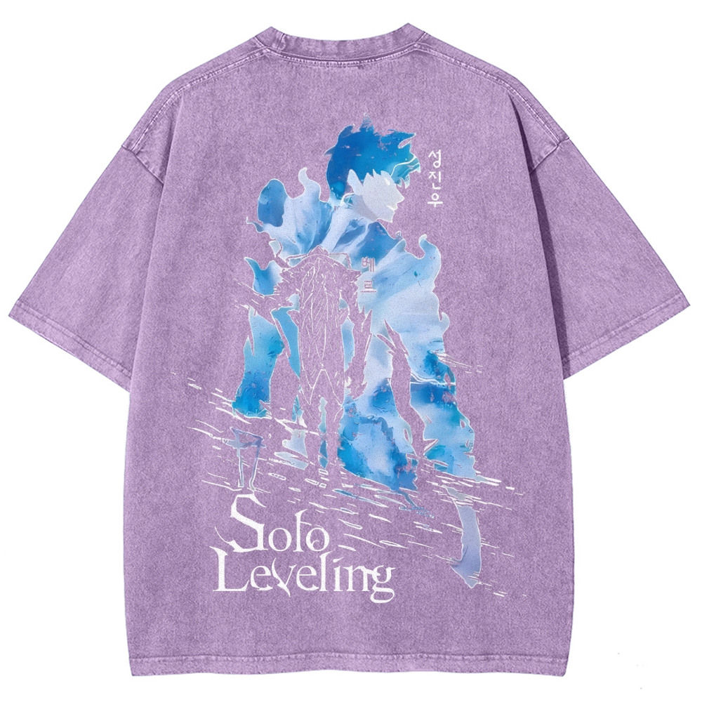  solo leveling Unisex Fit Washed T-Shirt 2501009737