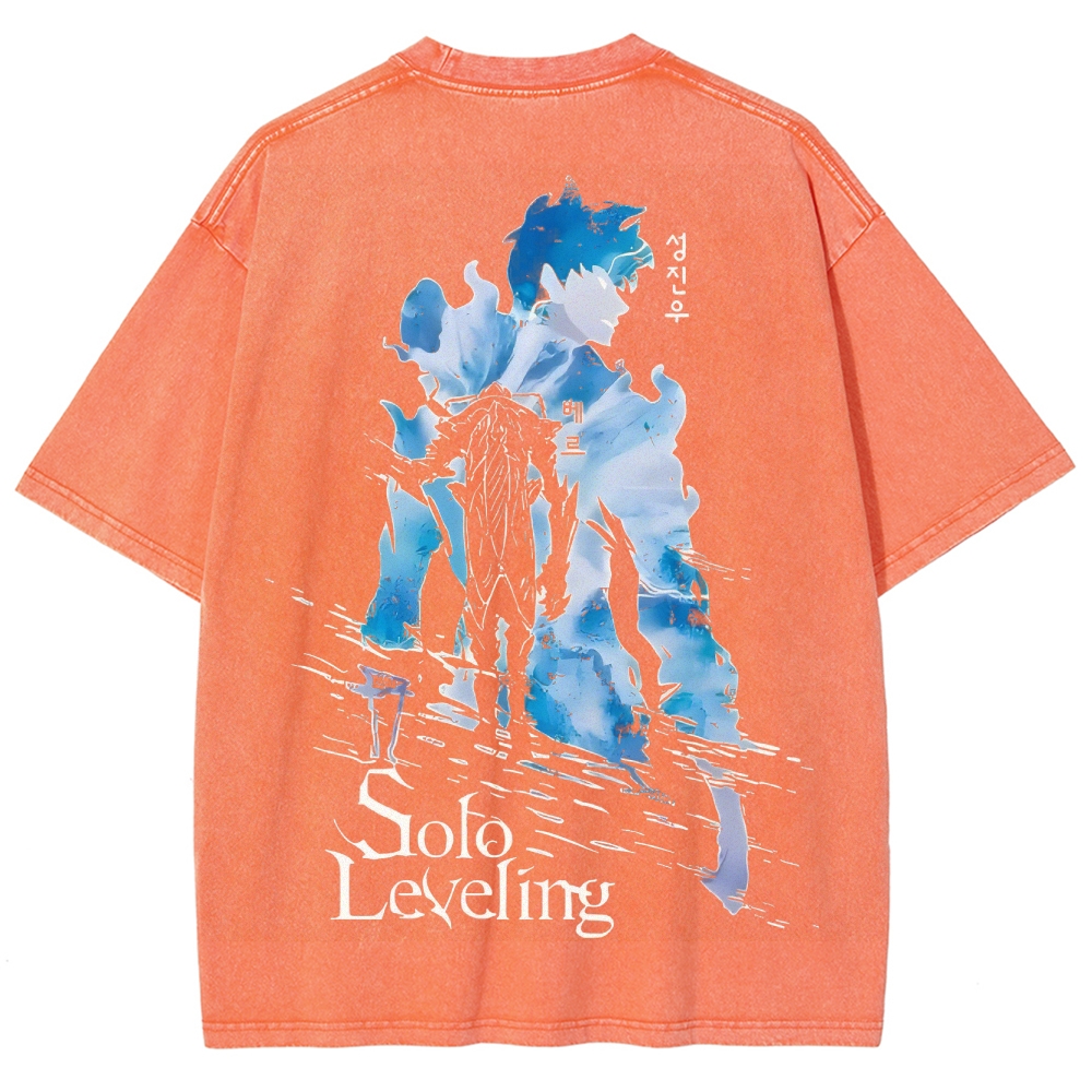  solo leveling Unisex Fit Washed T-Shirt 2501009737
