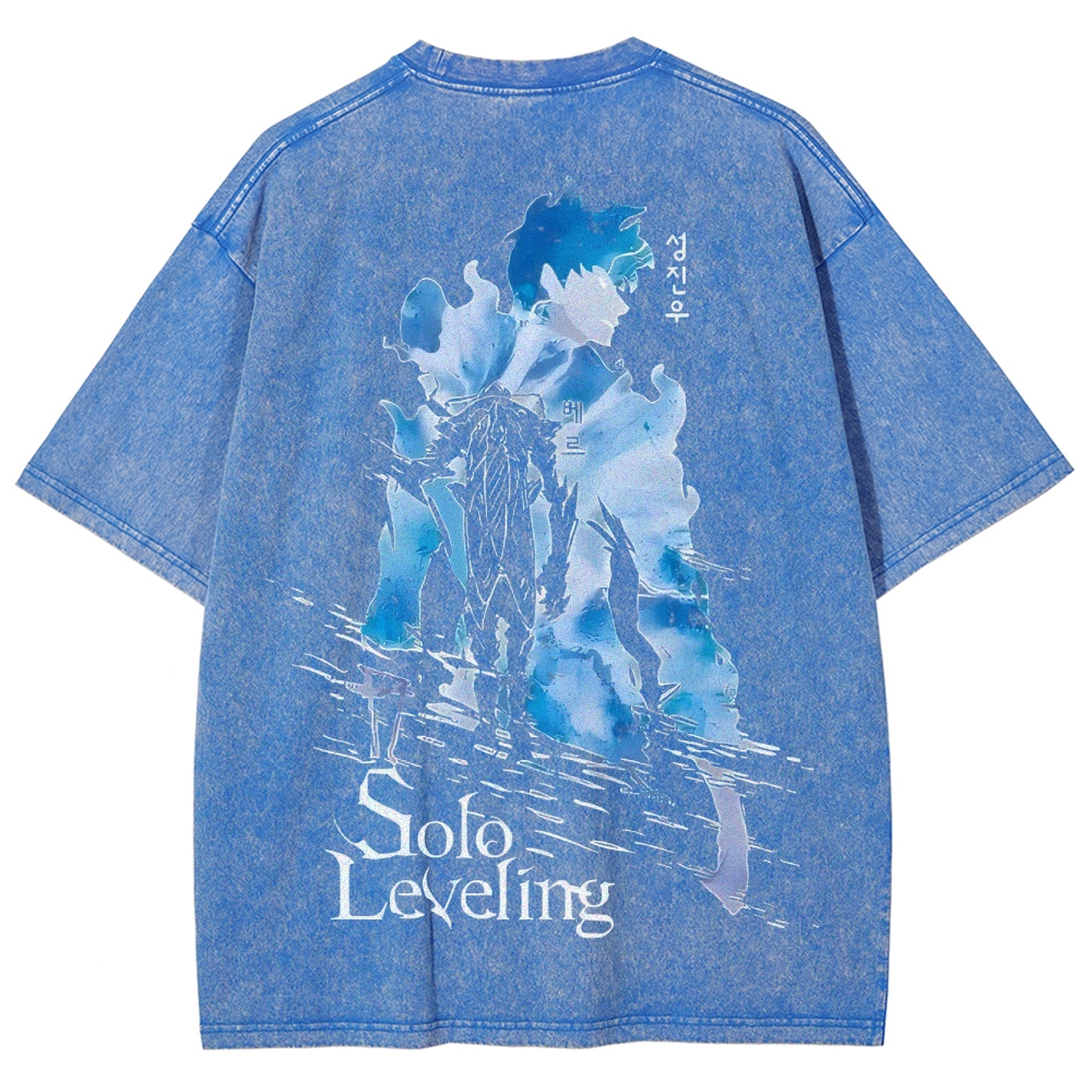  solo leveling Unisex Fit Washed T-Shirt 2501009737