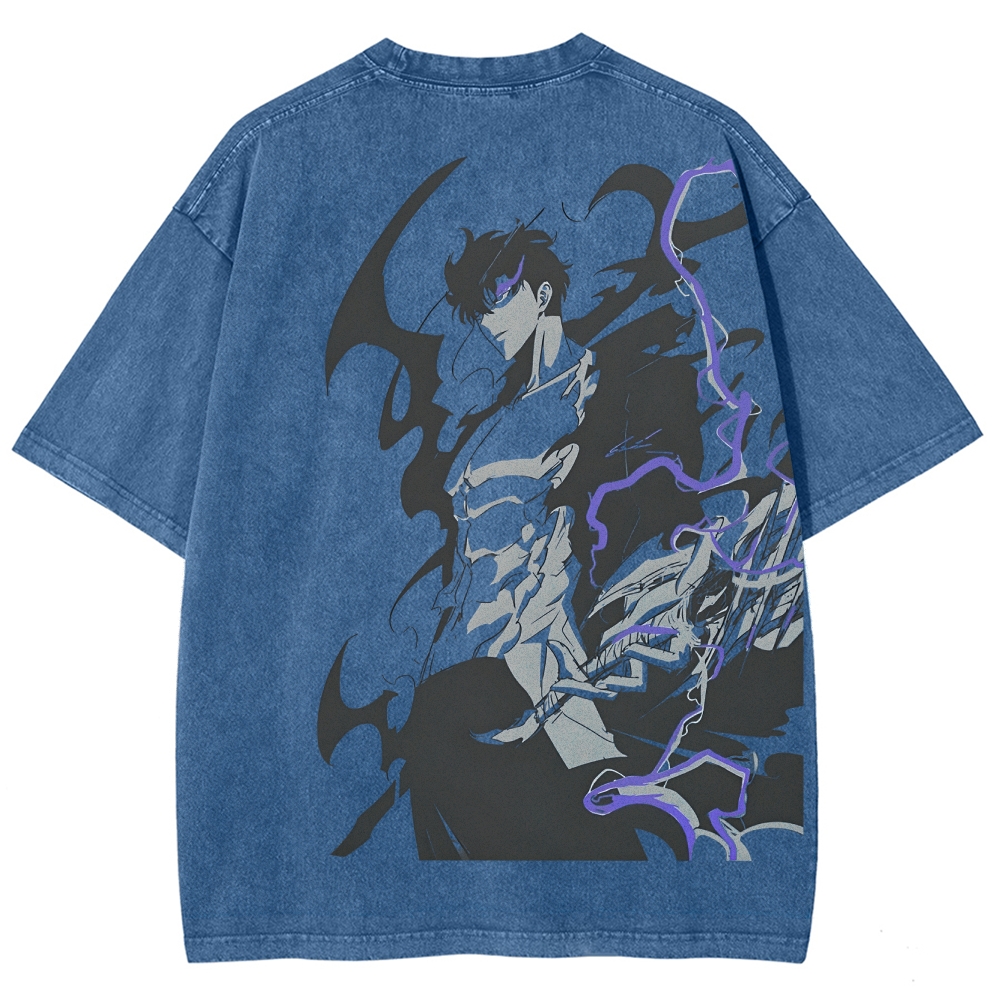  solo leveling Unisex Fit Washed T-Shirt 2501009739