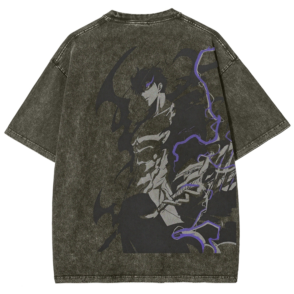  solo leveling Unisex Fit Washed T-Shirt 2501009739