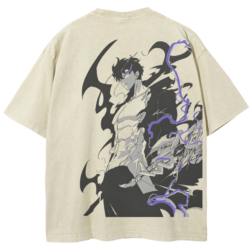  solo leveling Unisex Fit Washed T-Shirt 2501009739