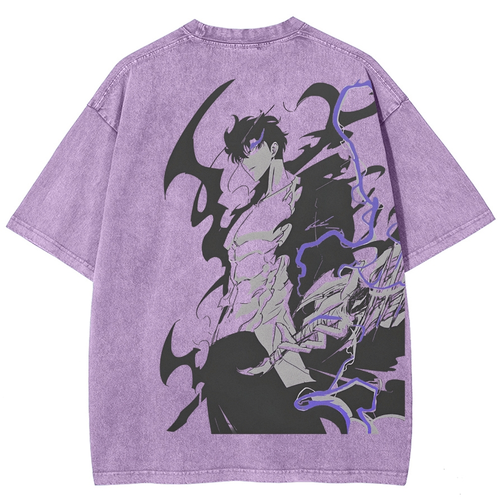  solo leveling Unisex Fit Washed T-Shirt 2501009739