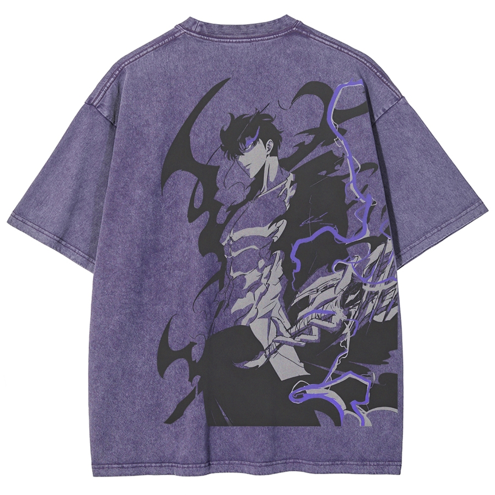  solo leveling Unisex Fit Washed T-Shirt 2501009739