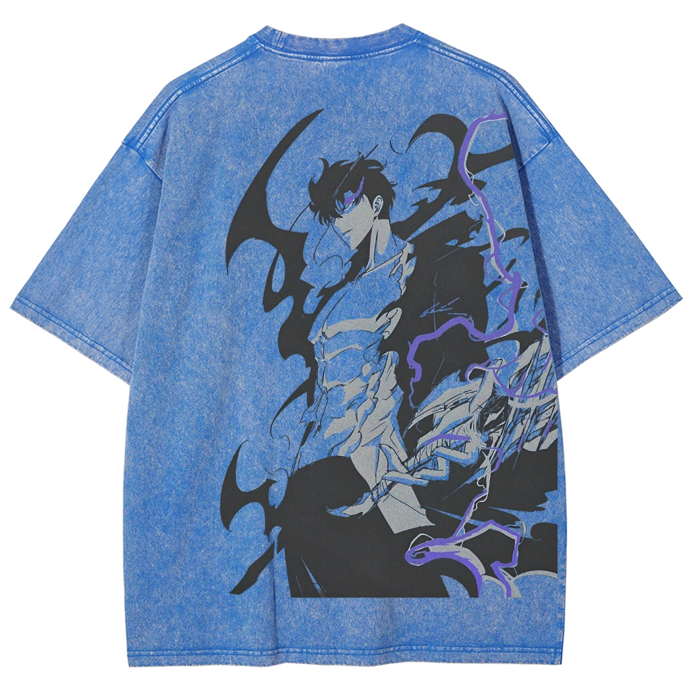  solo leveling Unisex Fit Washed T-Shirt 2501009739