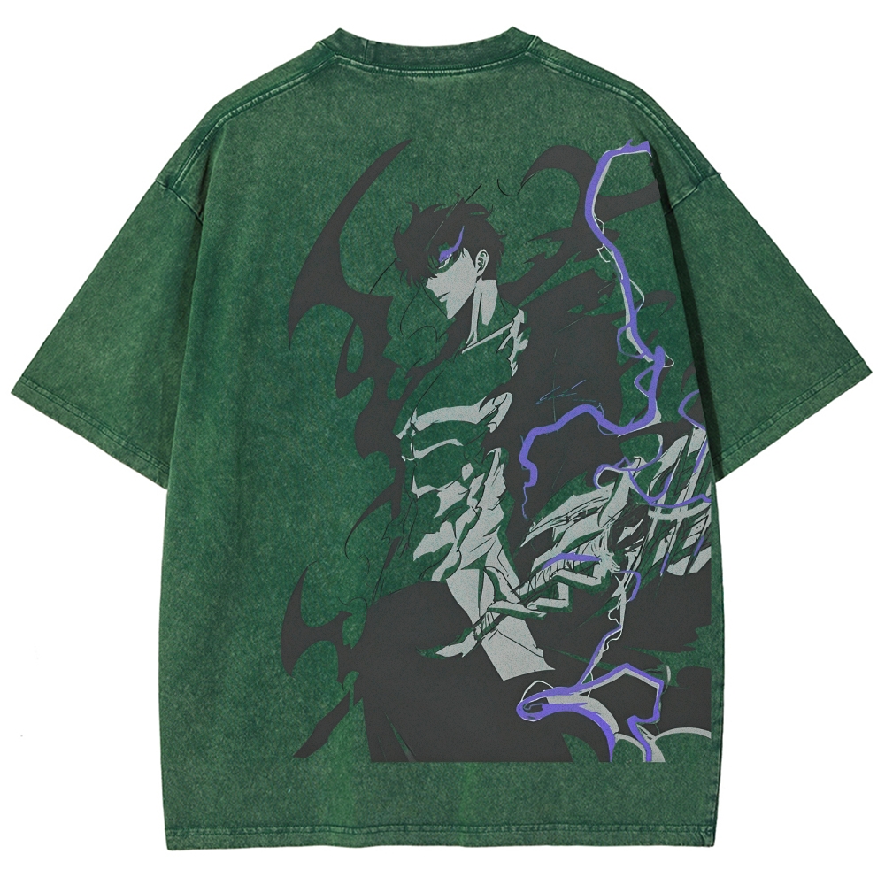  solo leveling Unisex Fit Washed T-Shirt 2501009739
