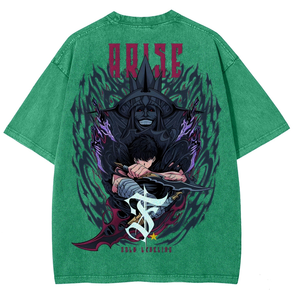  solo leveling Unisex Fit Washed T-Shirt 2501009744