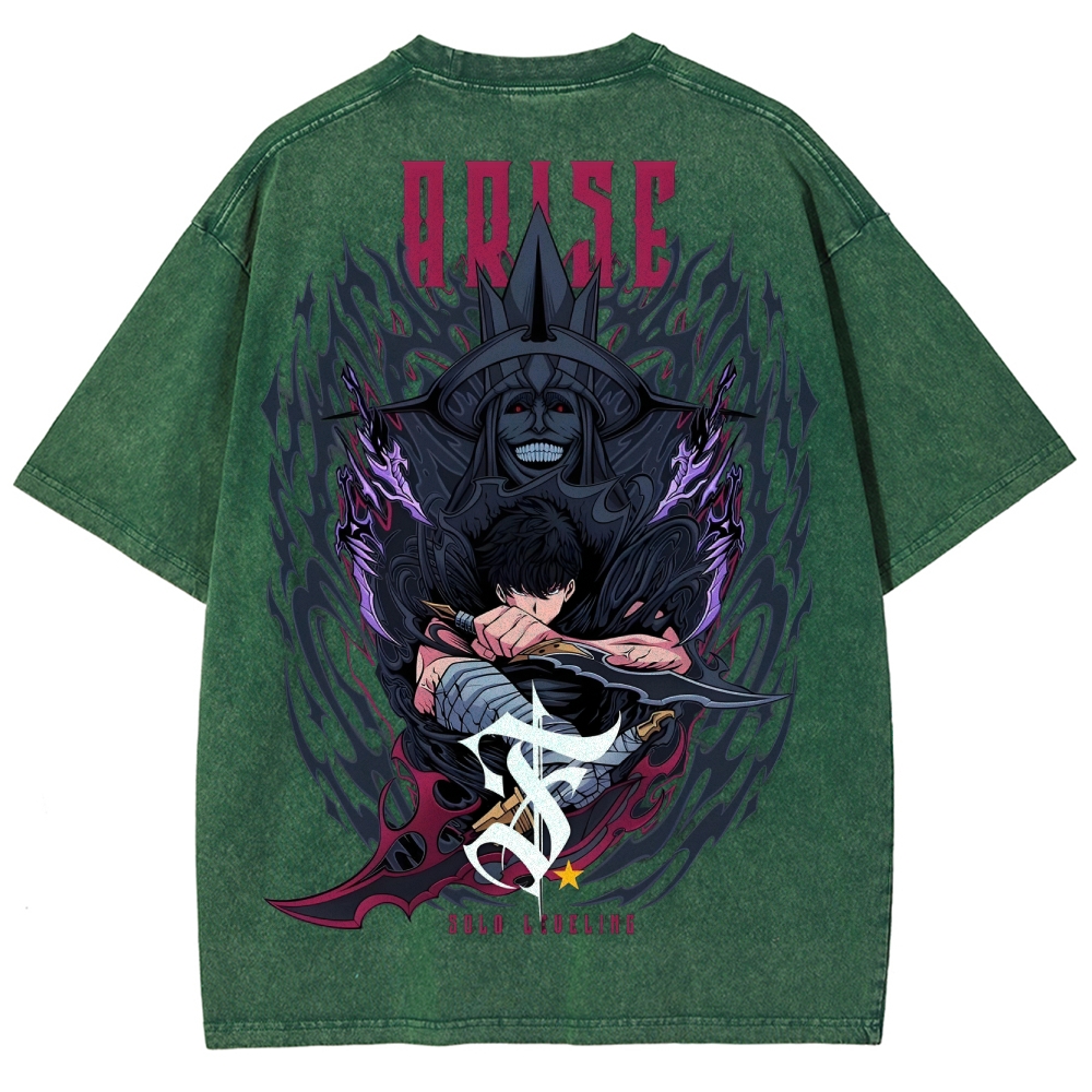  solo leveling Unisex Fit Washed T-Shirt 2501009744