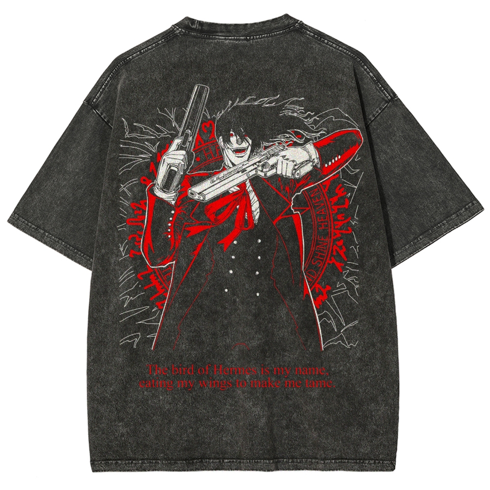 Hellsing Unisex Ultimate Vampire Unisex Fit Washed T-Shirt 2502000105