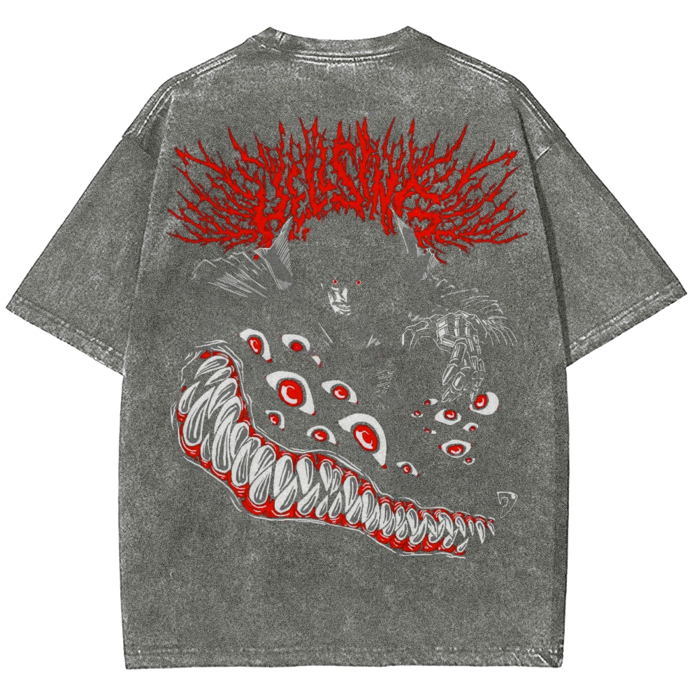 Hellsing Unisex Ultimate Vampire Unisex Fit Washed T-Shirt 2502000113