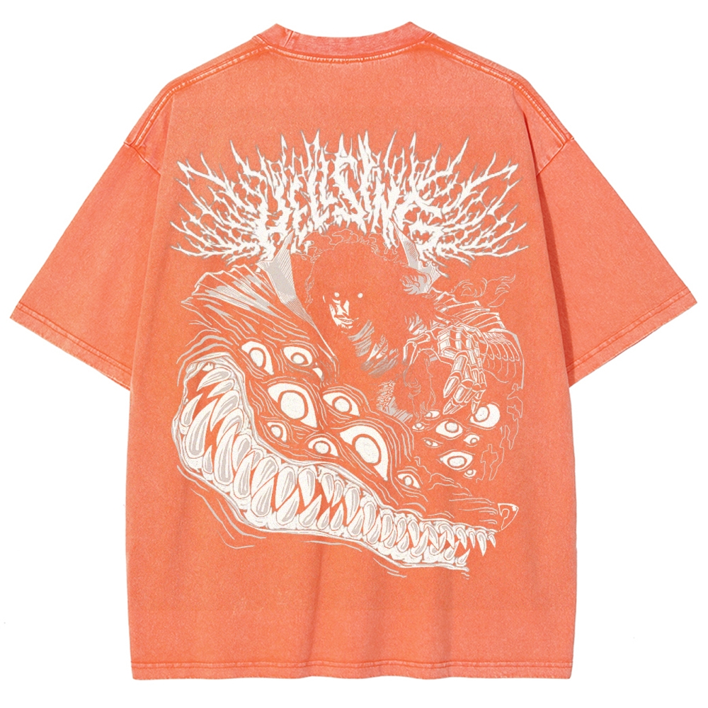 Hellsing Unisex Ultimate Vampire Unisex Fit Washed T-Shirt 2502000113