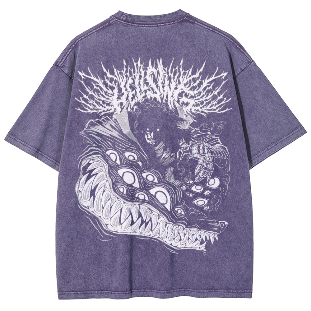 Hellsing Unisex Ultimate Vampire Unisex Fit Washed T-Shirt 2502000113