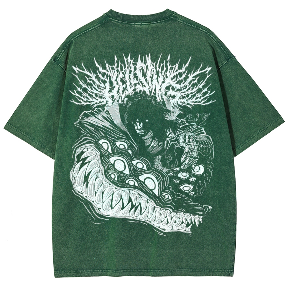 Hellsing Unisex Ultimate Vampire Unisex Fit Washed T-Shirt 2502000113