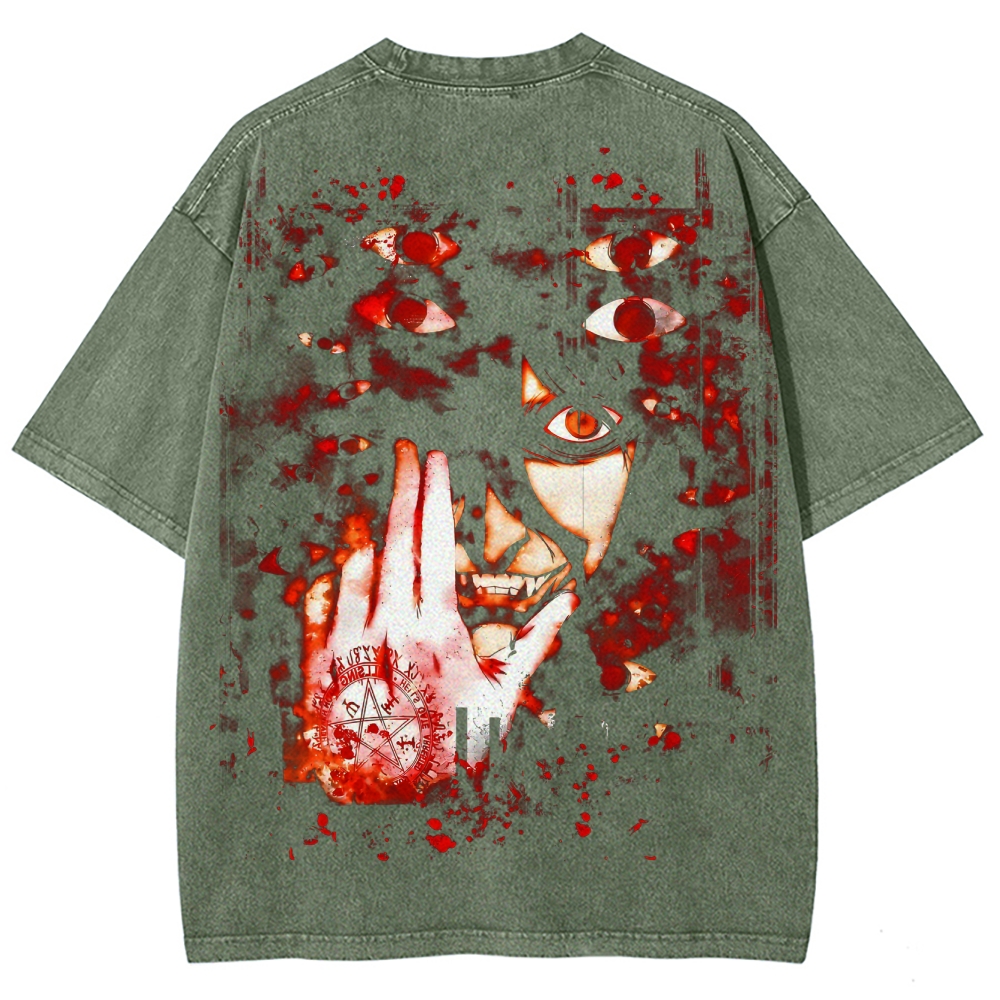 Hellsing Unisex Ultimate Vampire Unisex Fit Washed T-Shirt 2502000115