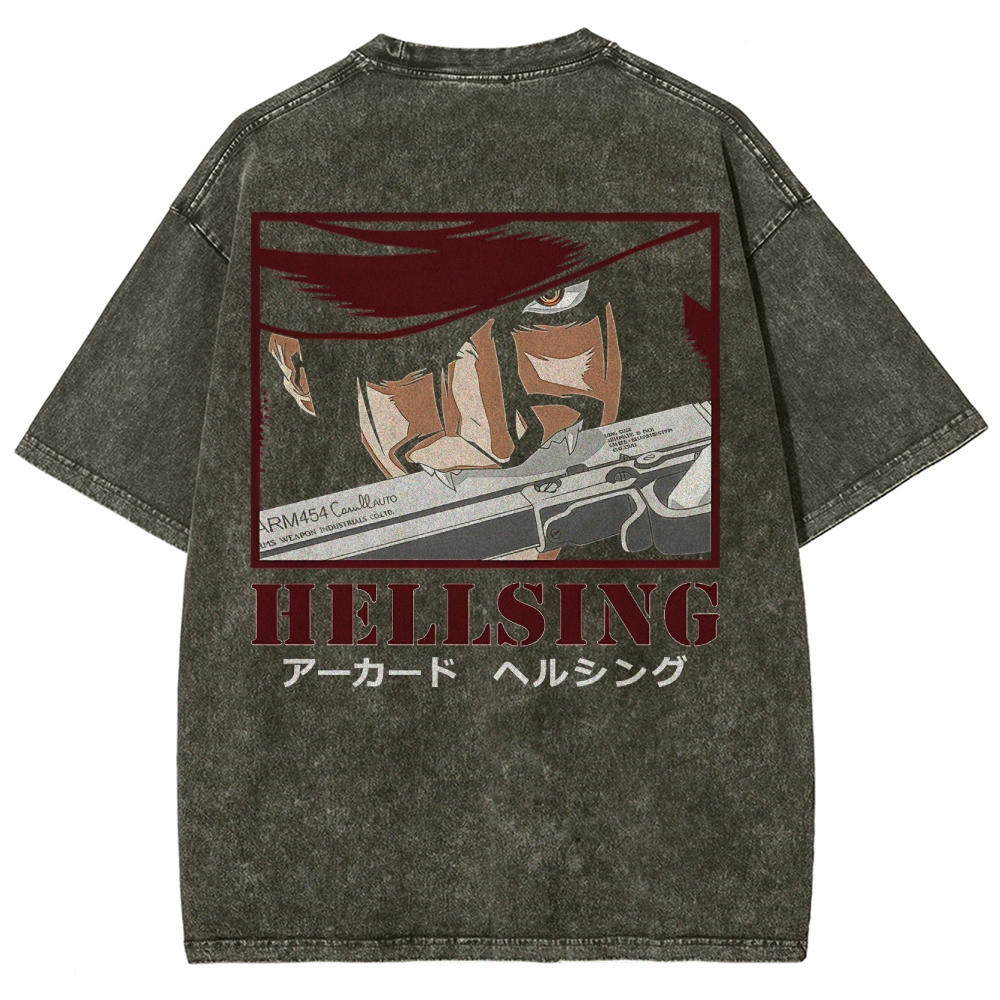 Hellsing Unisex Ultimate Vampire Unisex Fit Washed T-Shirt 2502000127