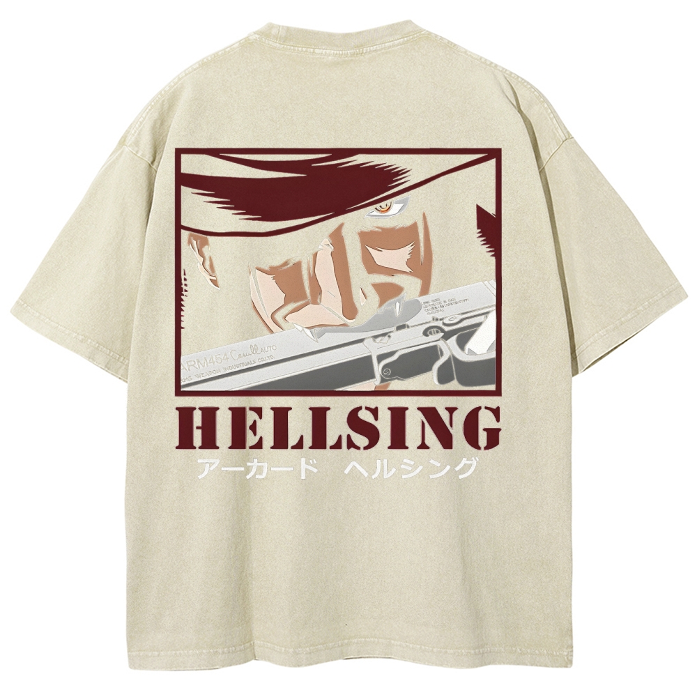 Hellsing Unisex Ultimate Vampire Unisex Fit Washed T-Shirt 2502000127