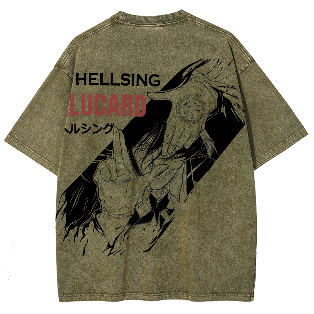 Hellsing Unisex Ultimate Vampire Unisex Fit Washed T-Shirt 2502000150
