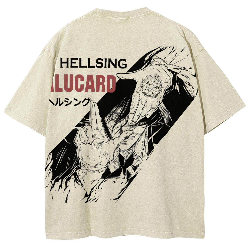 Hellsing Unisex Ultimate Vampire Unisex Fit Washed T-Shirt 2502000150