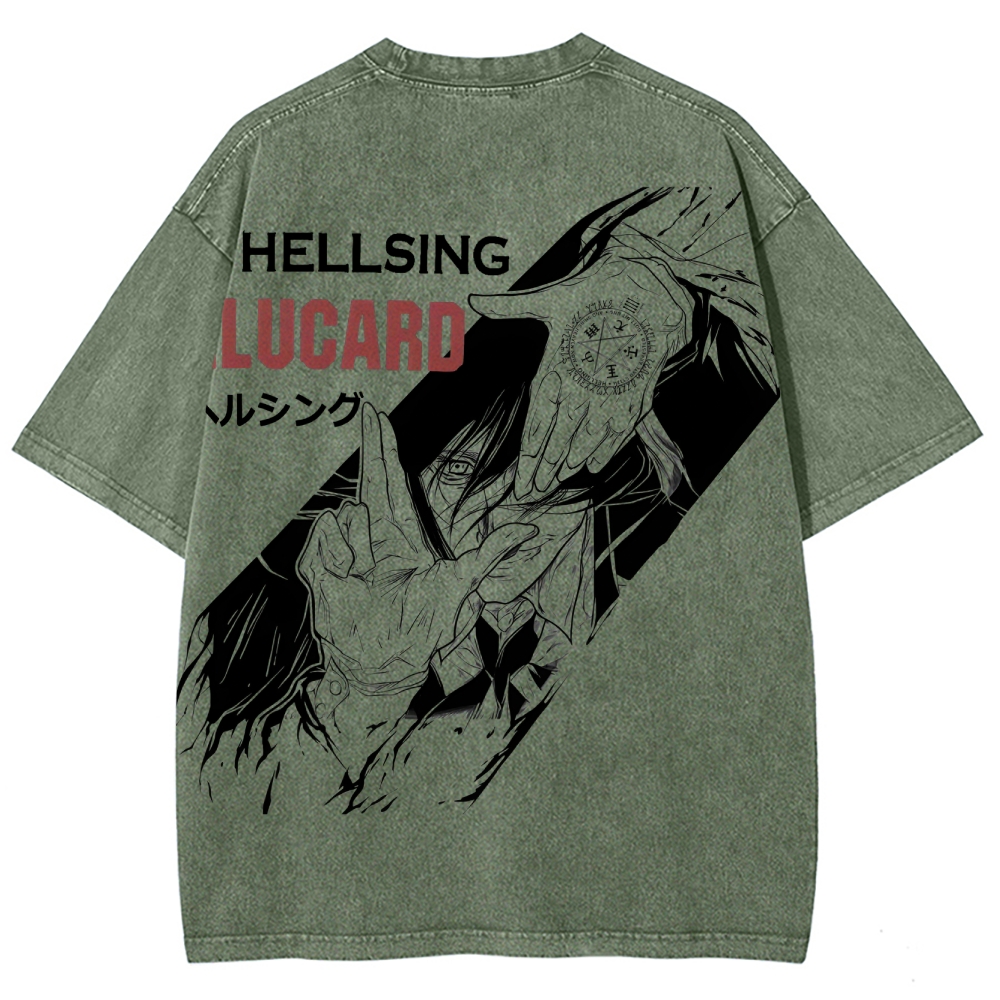 Hellsing Unisex Ultimate Vampire Unisex Fit Washed T-Shirt 2502000150