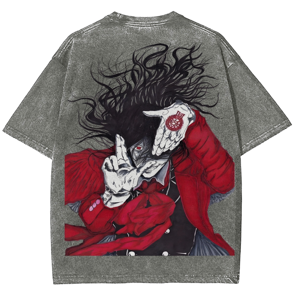 Hellsing Unisex Ultimate Vampire Unisex Fit Washed T-Shirt 2502000154