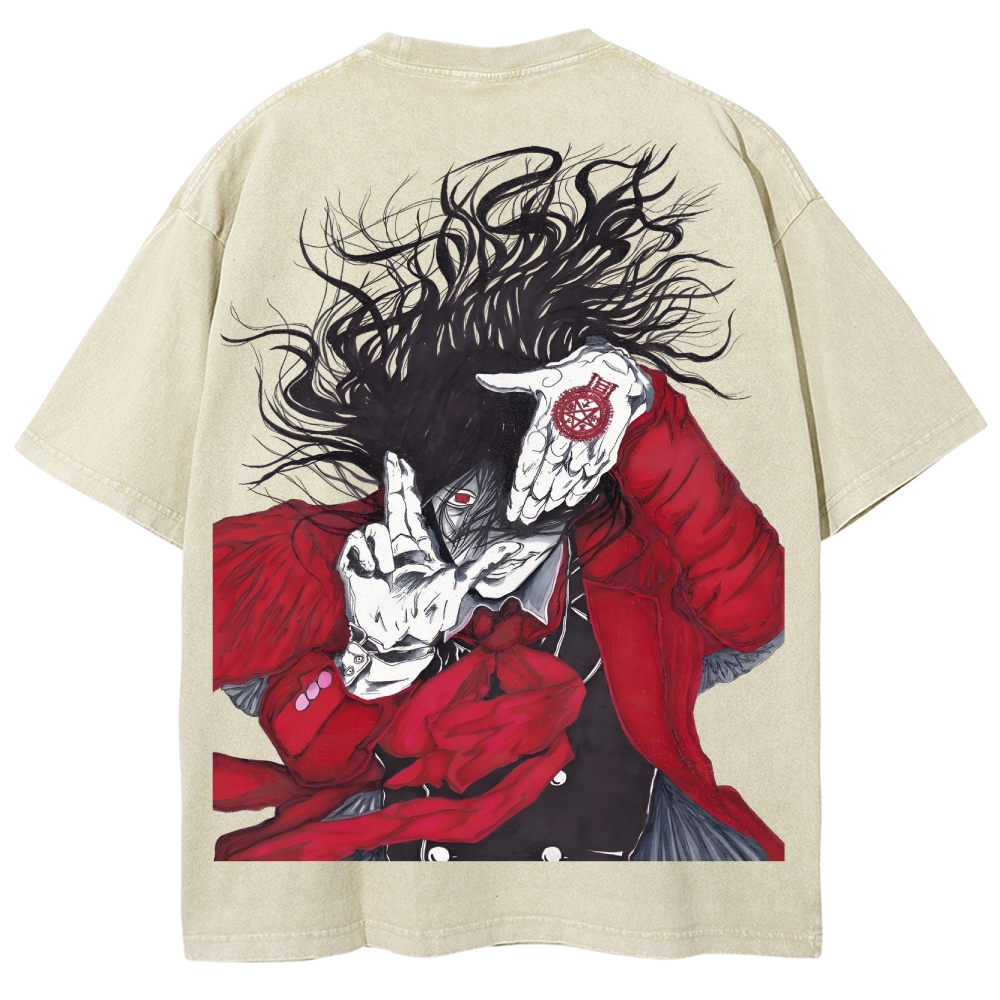Hellsing Unisex Ultimate Vampire Unisex Fit Washed T-Shirt 2502000154