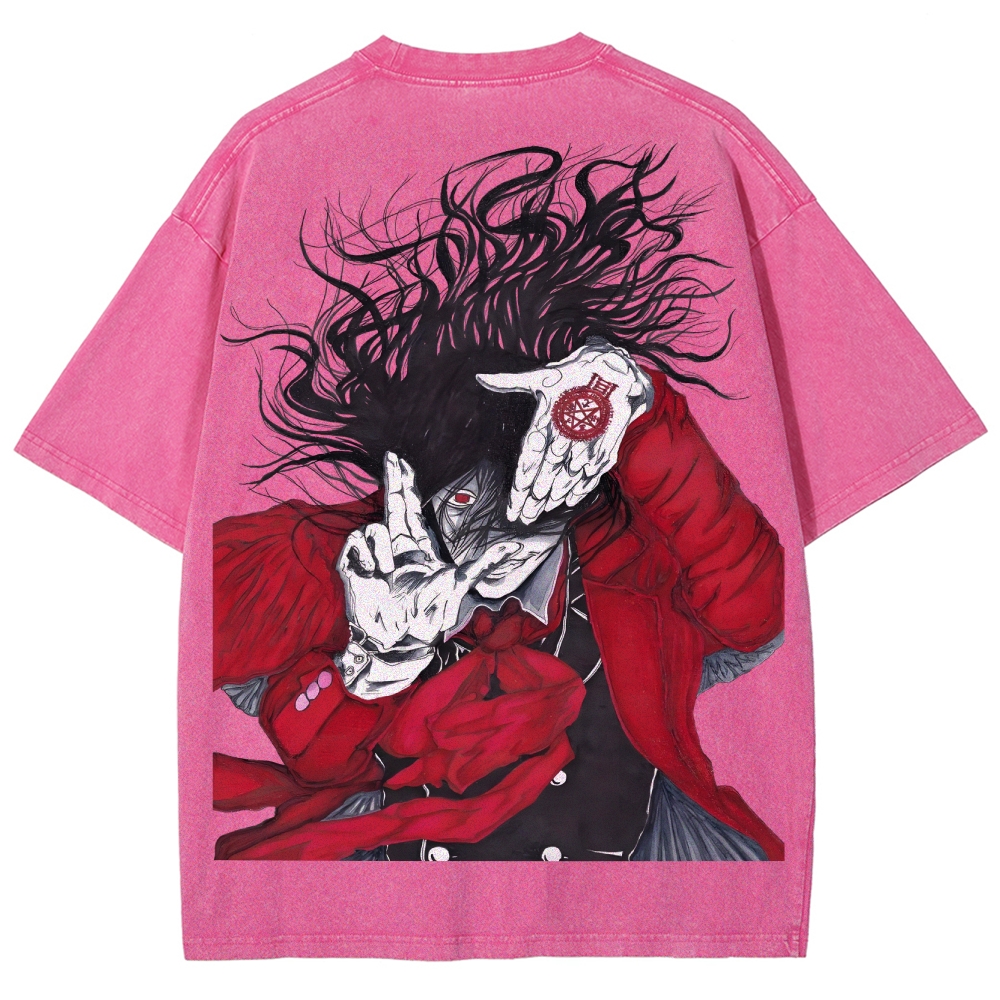 Hellsing Unisex Ultimate Vampire Unisex Fit Washed T-Shirt 2502000154