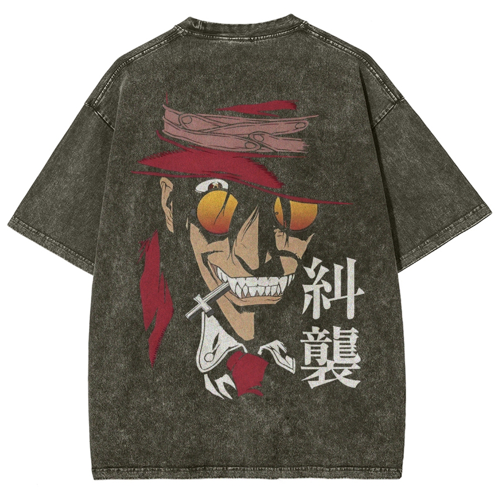 Hellsing Unisex Ultimate Vampire Unisex Fit Washed T-Shirt 2502000158