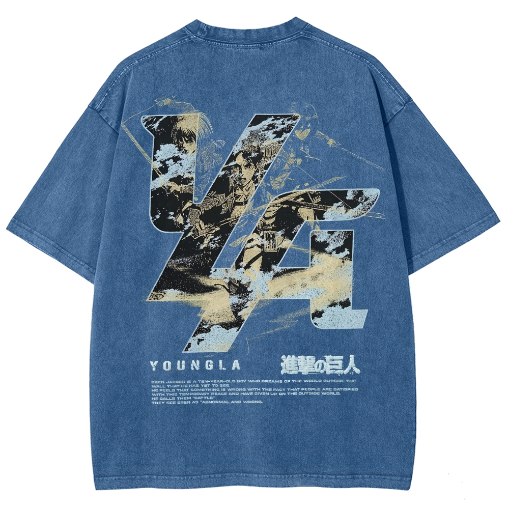 Attack on Titan Unisex Fit Washed T-Shirt