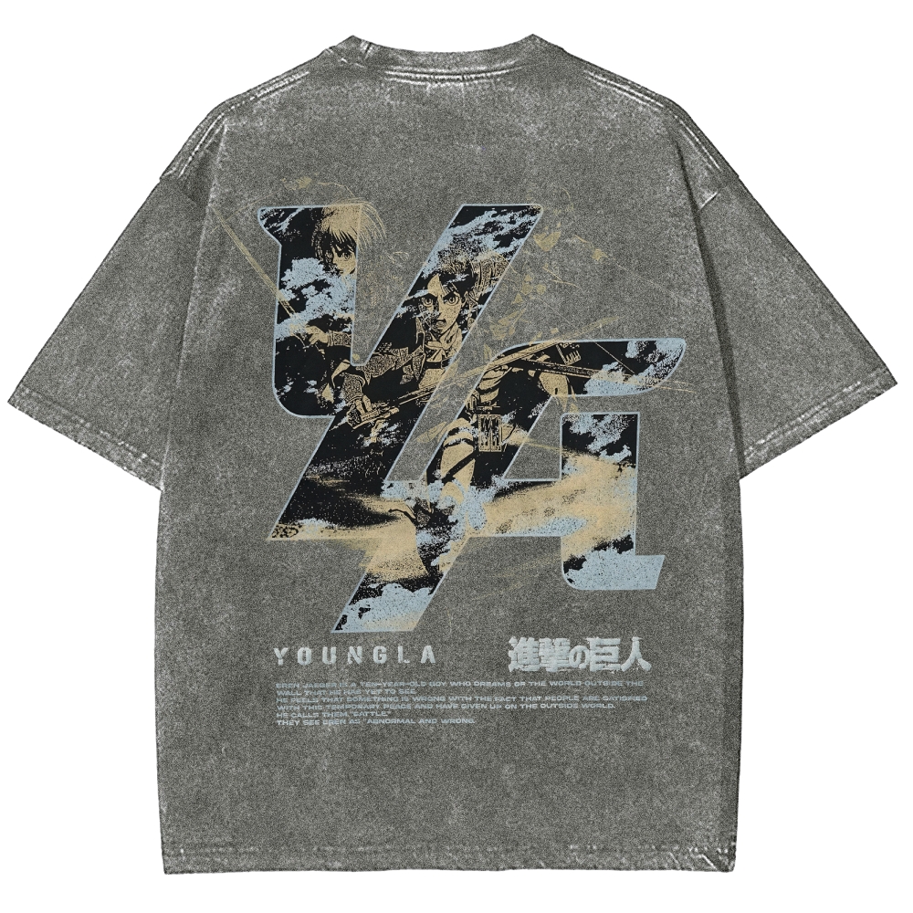 Attack on Titan Unisex Fit Washed T-Shirt