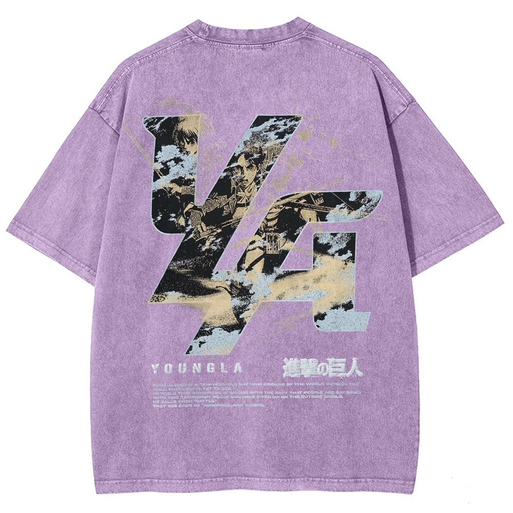 Attack on Titan Unisex Fit Washed T-Shirt