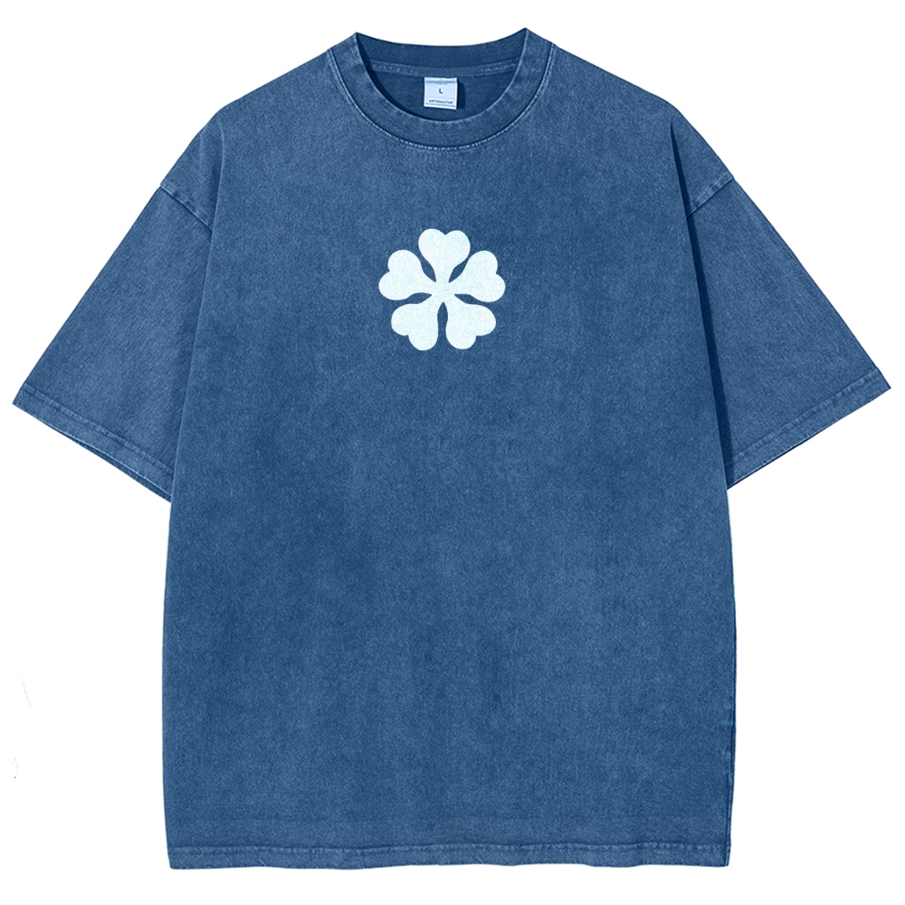 Black Clover Sword Streetwear Washed T-Shirt