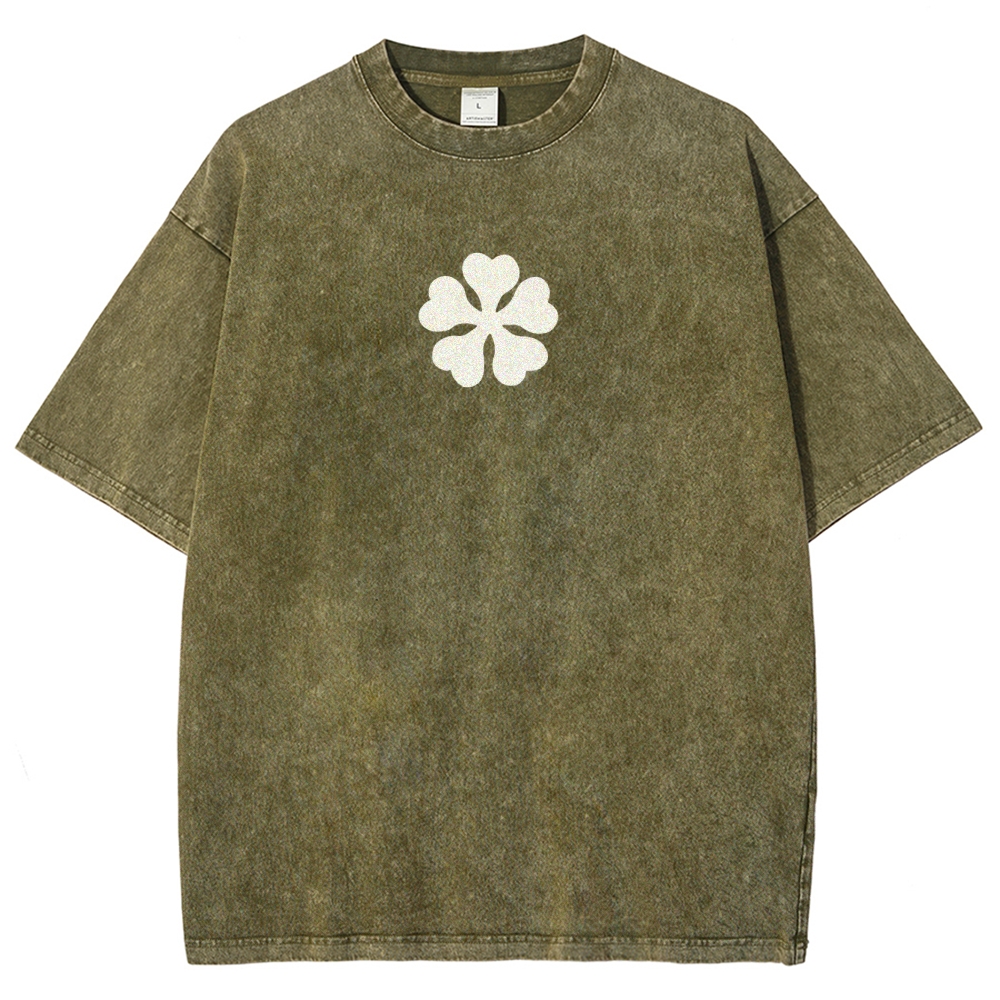 Black Clover Sword Streetwear Washed T-Shirt