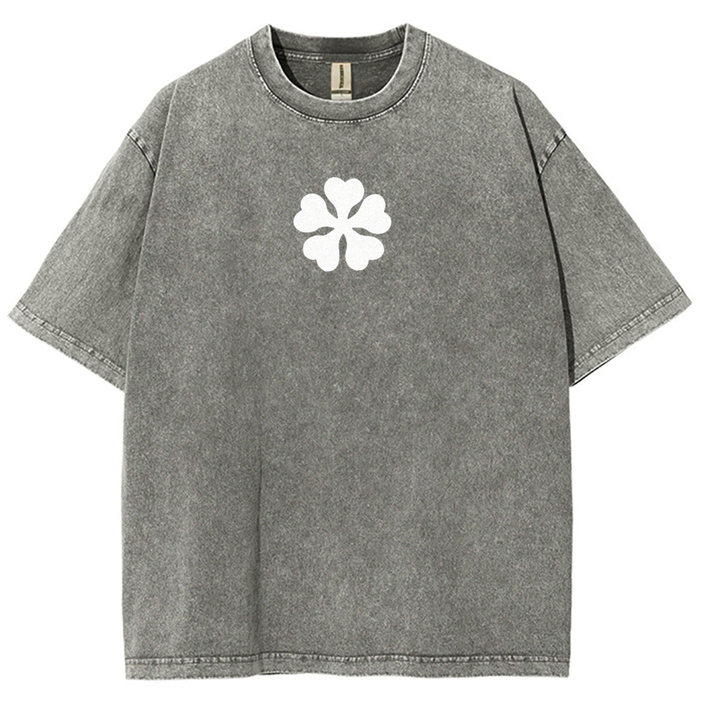 Black Clover Sword Streetwear Washed T-Shirt