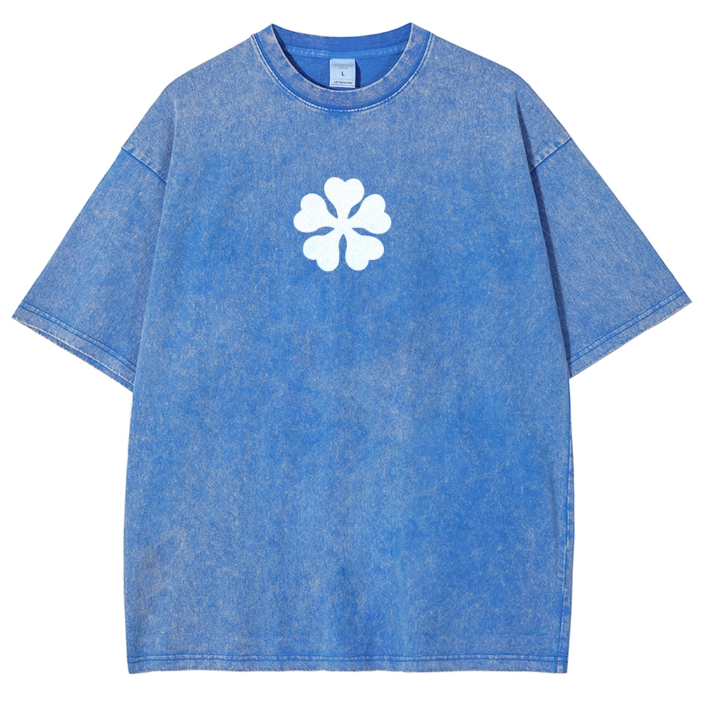 Black Clover Sword Streetwear Washed T-Shirt