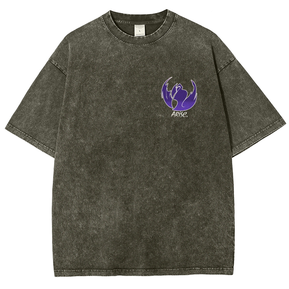 Solo-Leveling Ahjin Guild Unisex Fit Washed T-Shirt