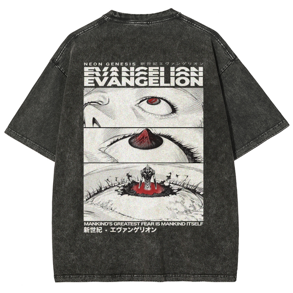NEON GENESIS EVANGELION Unisex Fit Washed T-Shirt