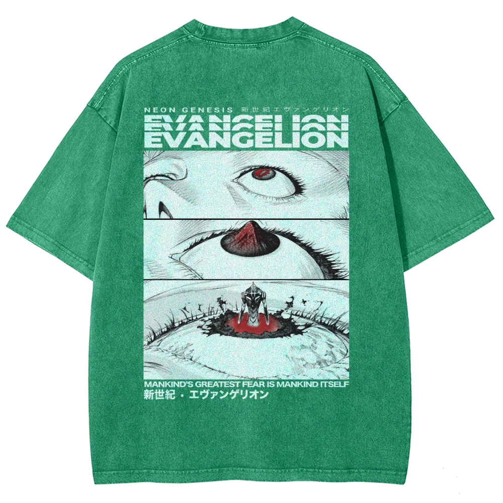 NEON GENESIS EVANGELION Unisex Fit Washed T-Shirt