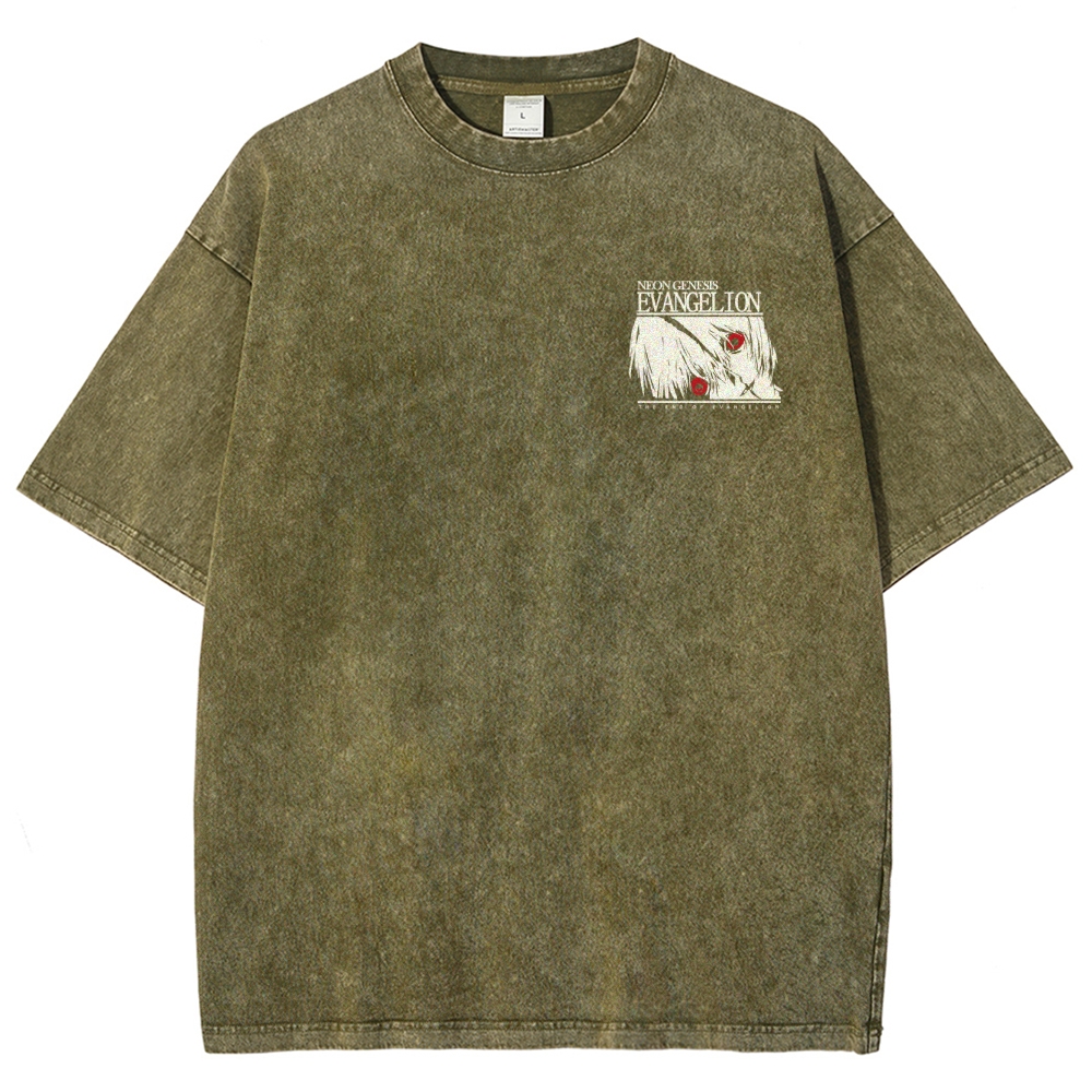 NEON GENESIS EVANGELION Unisex Fit Washed T-Shirt