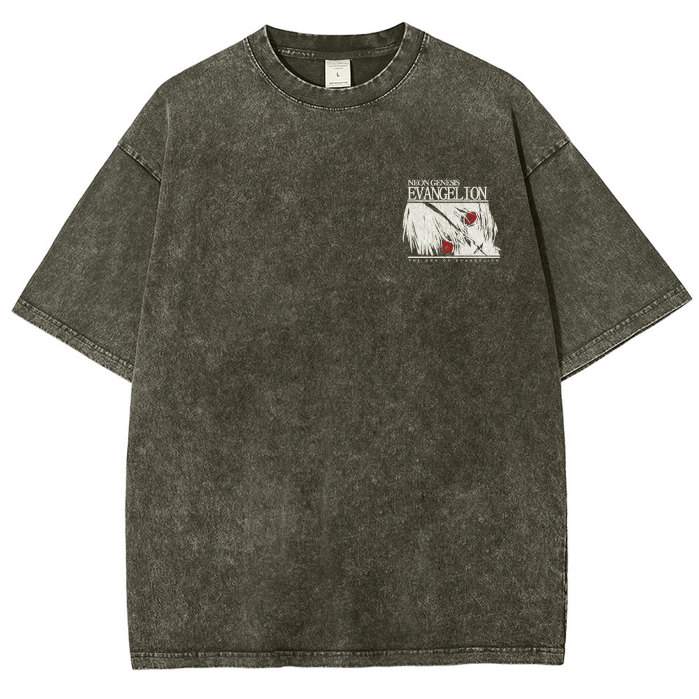 NEON GENESIS EVANGELION Unisex Fit Washed T-Shirt