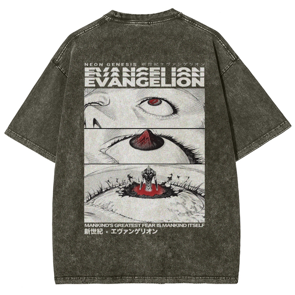 NEON GENESIS EVANGELION Unisex Fit Washed T-Shirt