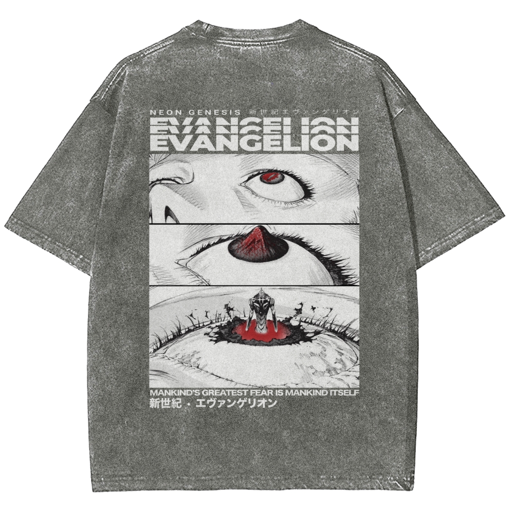 NEON GENESIS EVANGELION Unisex Fit Washed T-Shirt