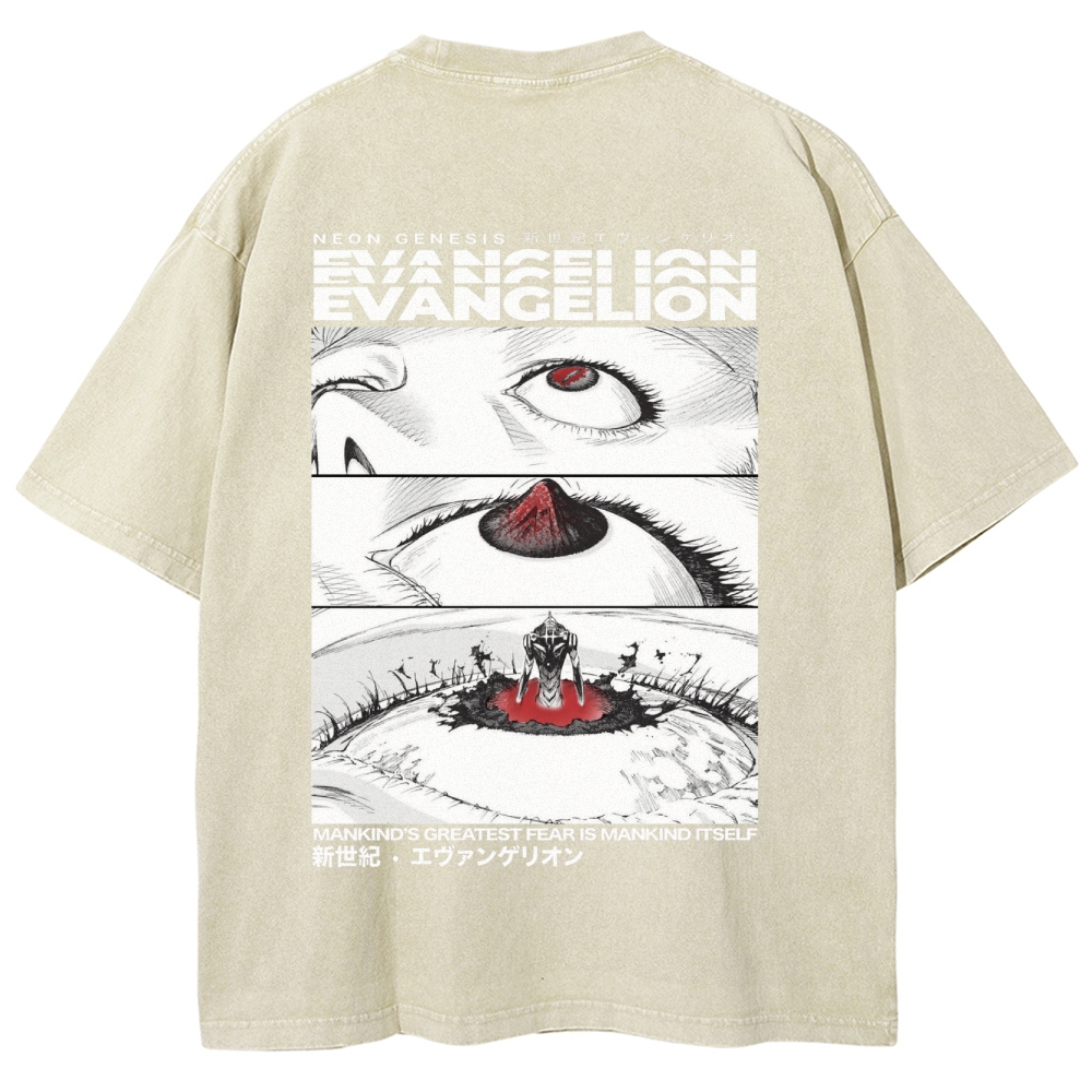 NEON GENESIS EVANGELION Unisex Fit Washed T-Shirt