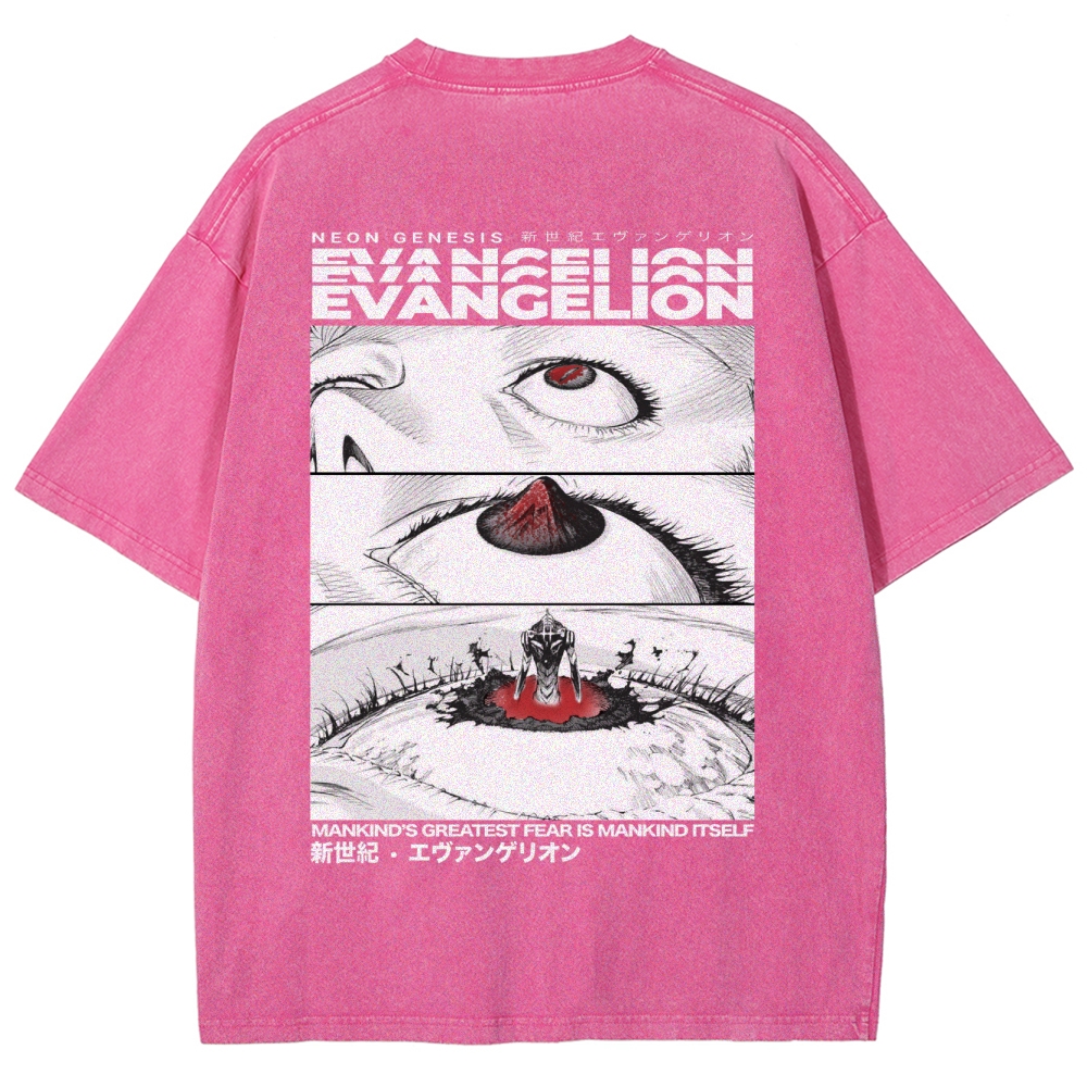 NEON GENESIS EVANGELION Unisex Fit Washed T-Shirt