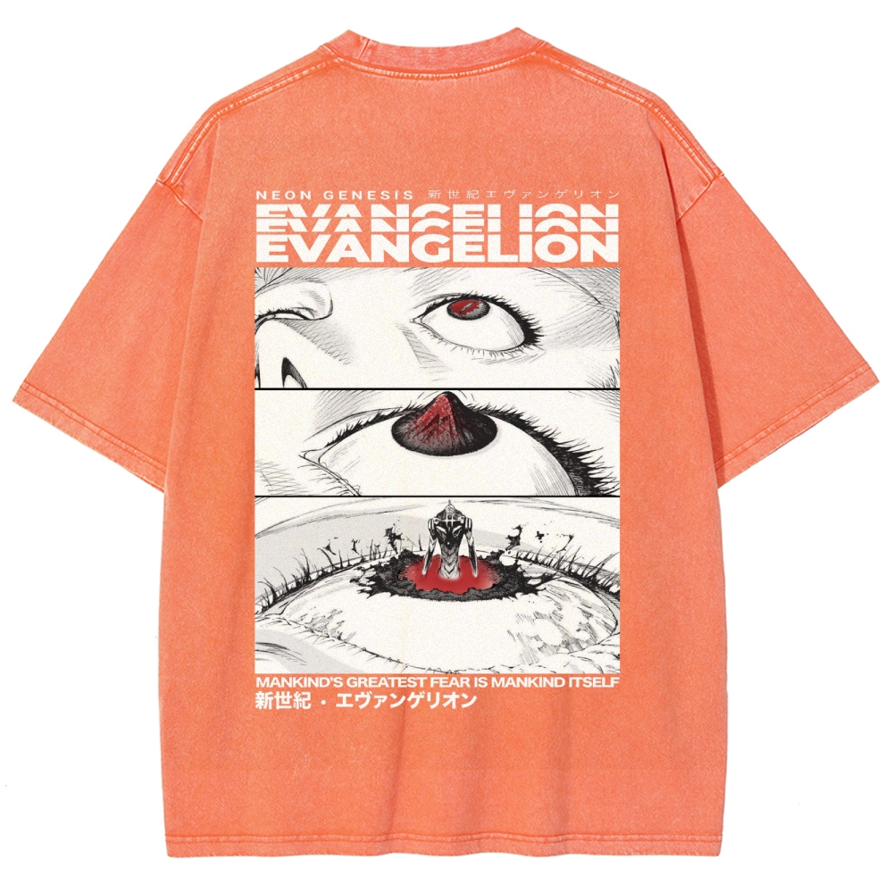 NEON GENESIS EVANGELION Unisex Fit Washed T-Shirt