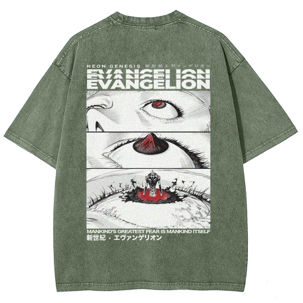NEON GENESIS EVANGELION Unisex Fit Washed T-Shirt