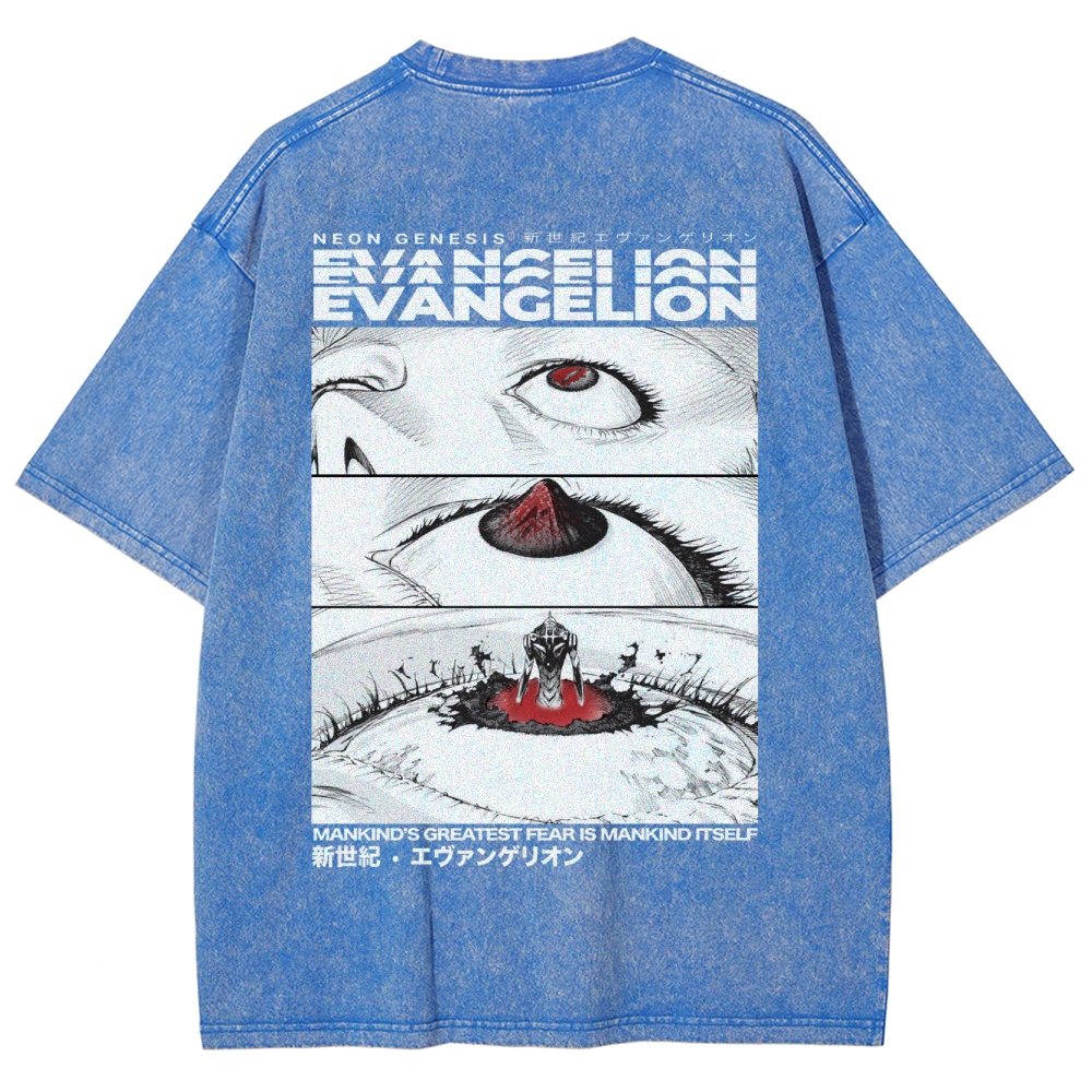 NEON GENESIS EVANGELION Unisex Fit Washed T-Shirt