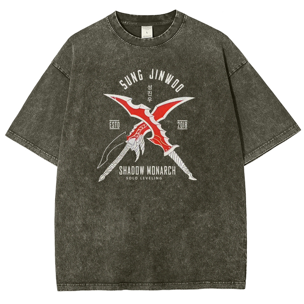 Solo Leveling Unisex Fit Washed T-Shirt