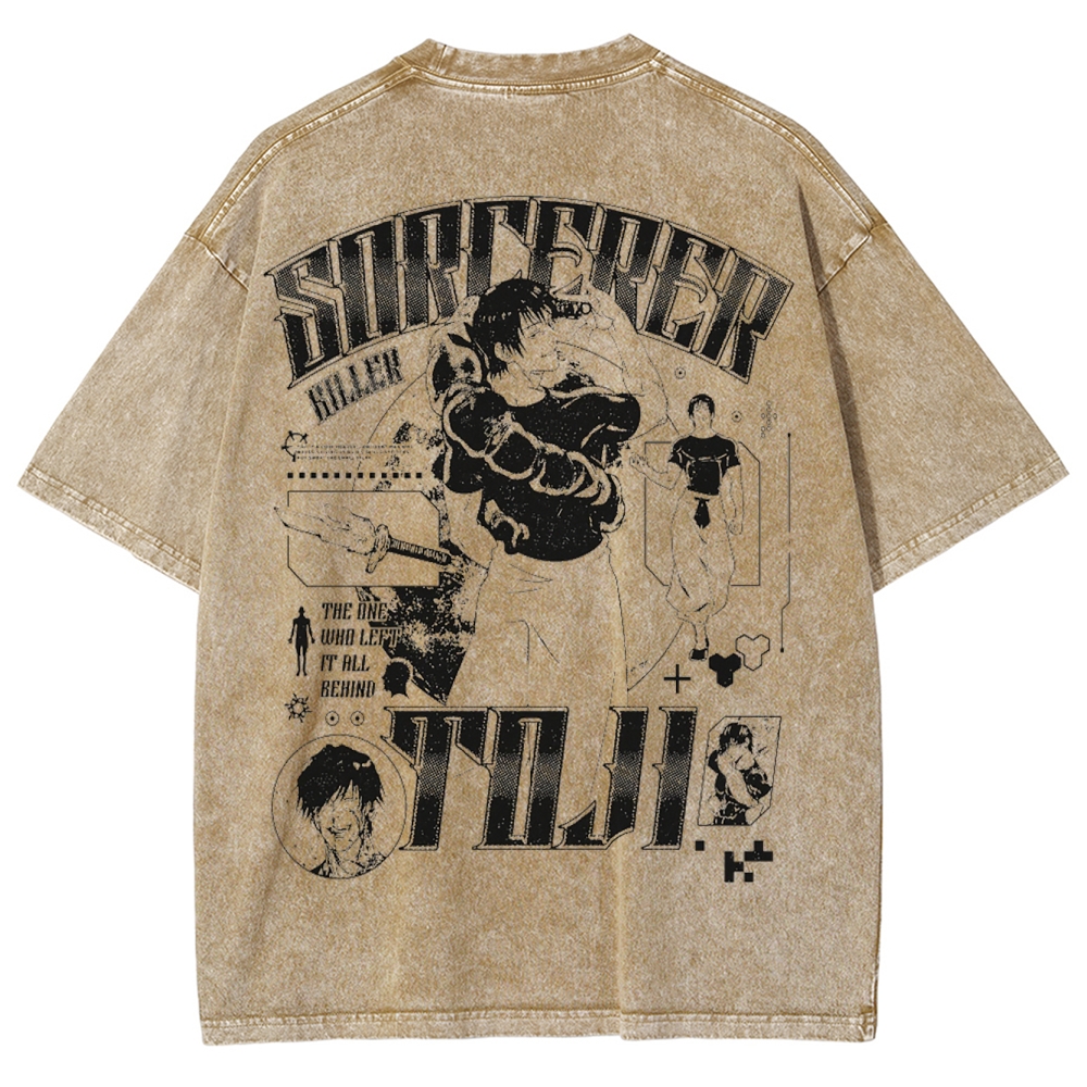 Demon Slayer: Kimetsu no Yaiba Unisex Fit Washed T-Shirt 2502003526