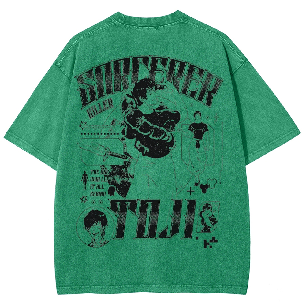 Demon Slayer: Kimetsu no Yaiba Unisex Fit Washed T-Shirt 2502003526