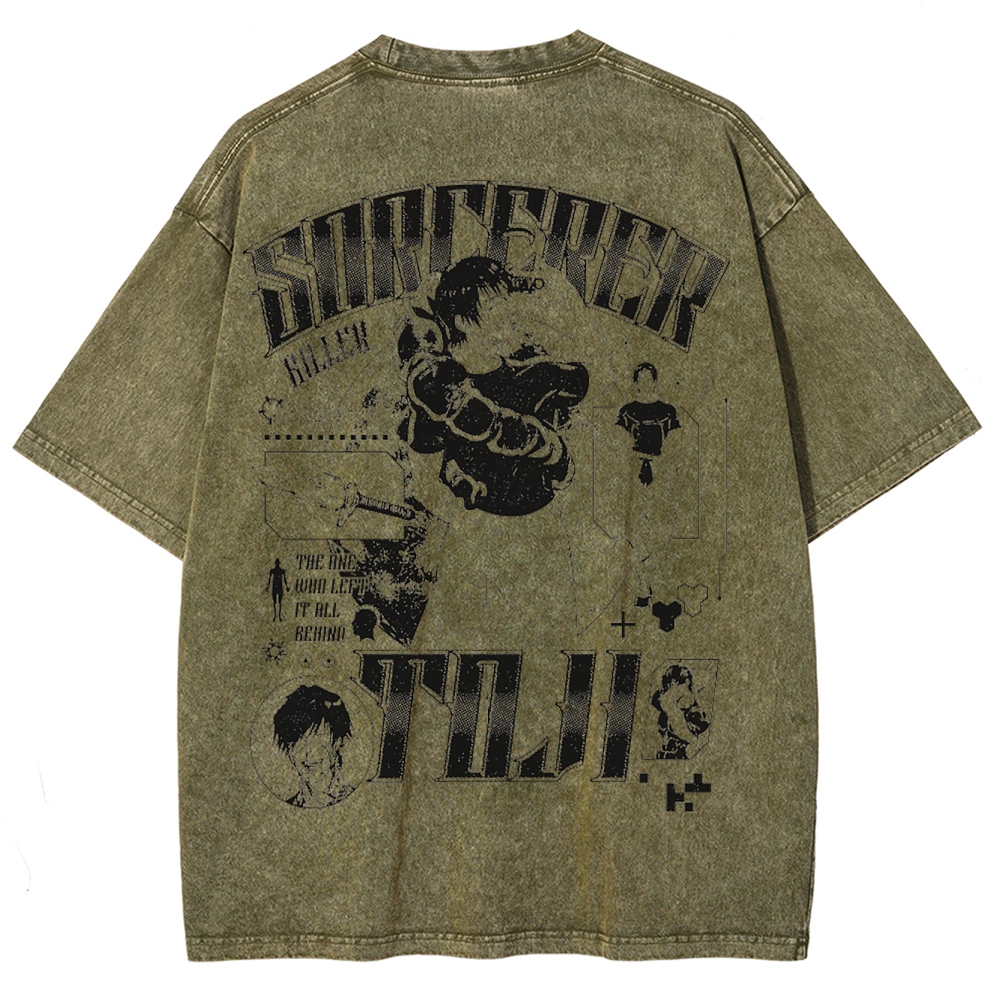 Demon Slayer: Kimetsu no Yaiba Unisex Fit Washed T-Shirt 2502003526